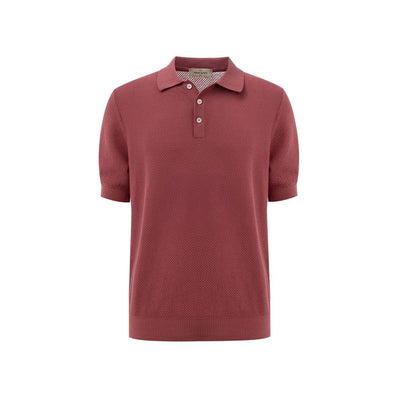 Gran Sasso Red Cotton Polo Shirt