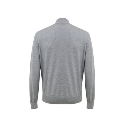 Gran Sasso Gray Cotton Cardigan
