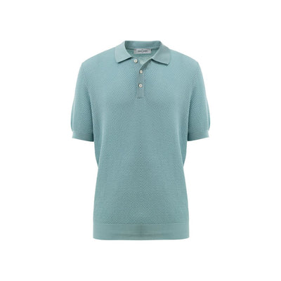 Gran Sasso Blue Cotton Polo Shirt