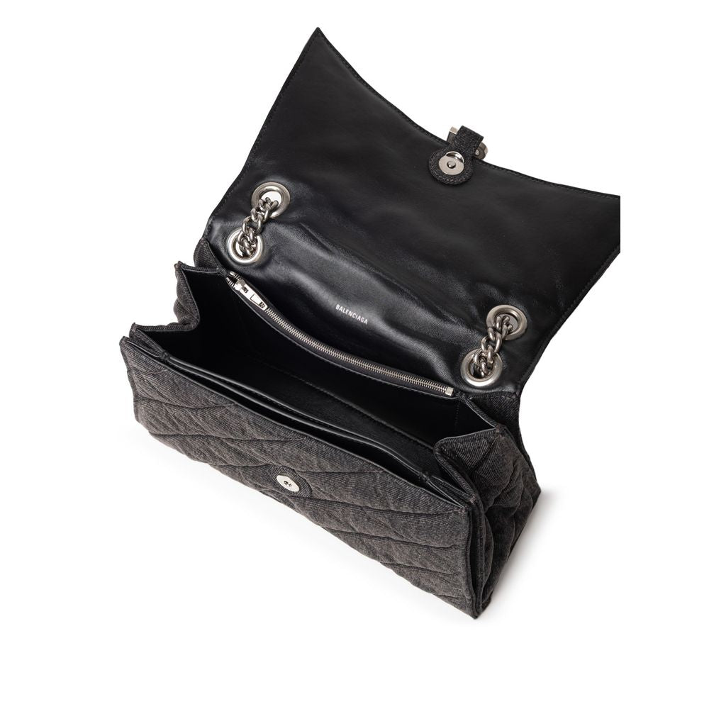 Balenciaga Black Fabric And Leather Shoulder Bag