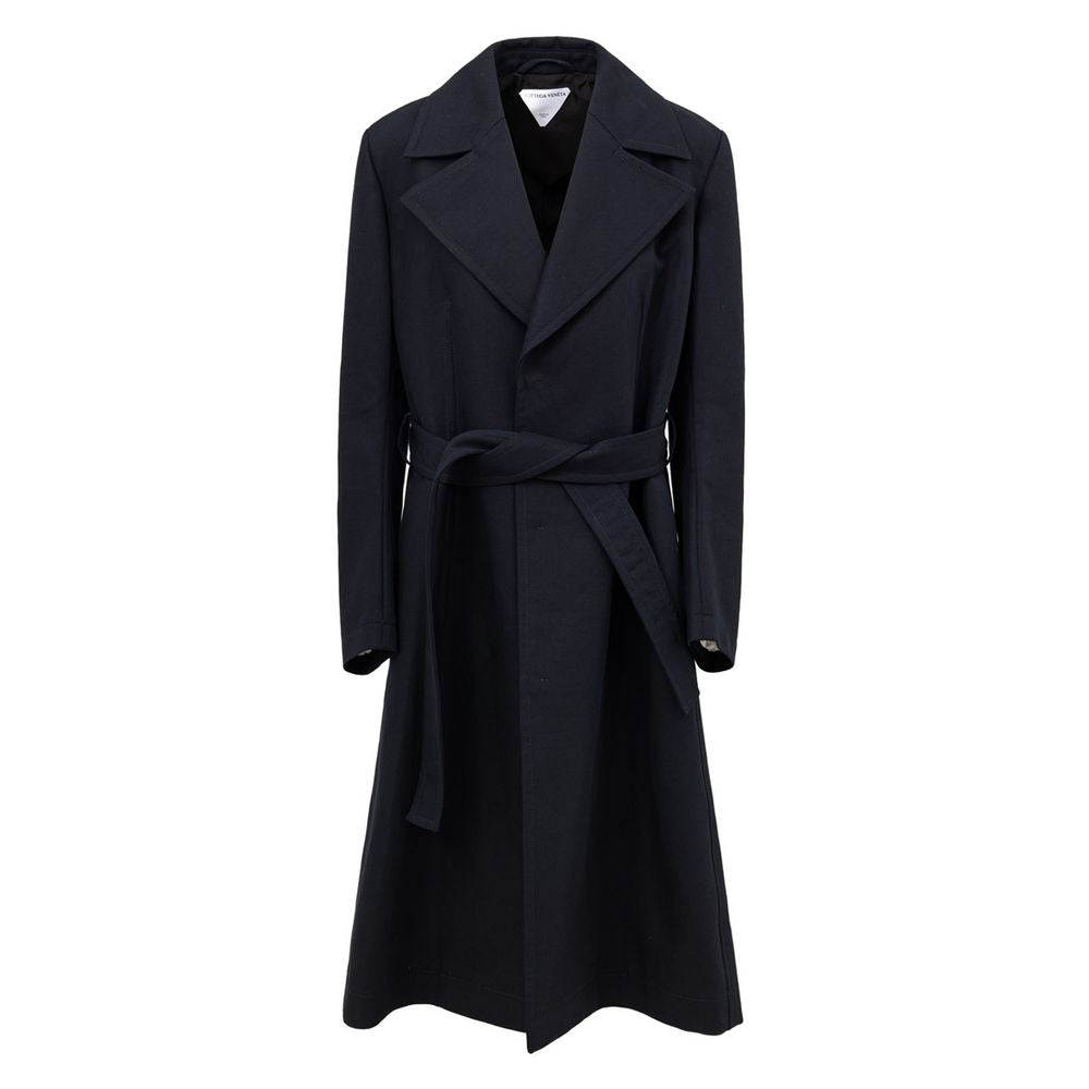 Bottega Veneta Blauer Baumwoll-Trenchcoat