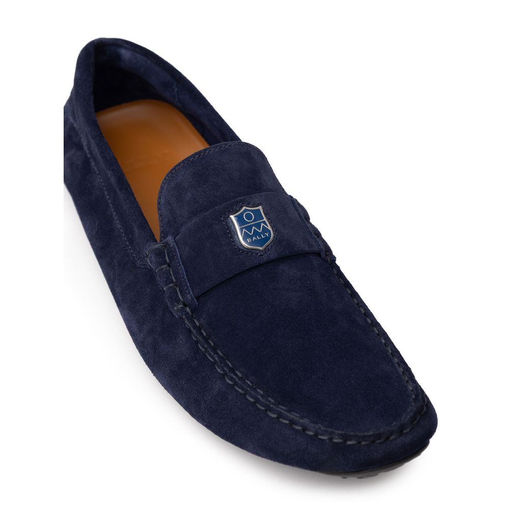 Bally Blauer Ledermokassin
