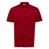 Canali Red Cotton Shortsleeve Shirt