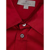 Canali Red Cotton Shortsleeve Shirt