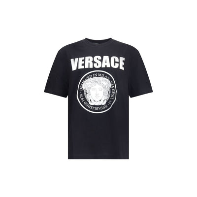 Versace Black Cotton T-Shirt