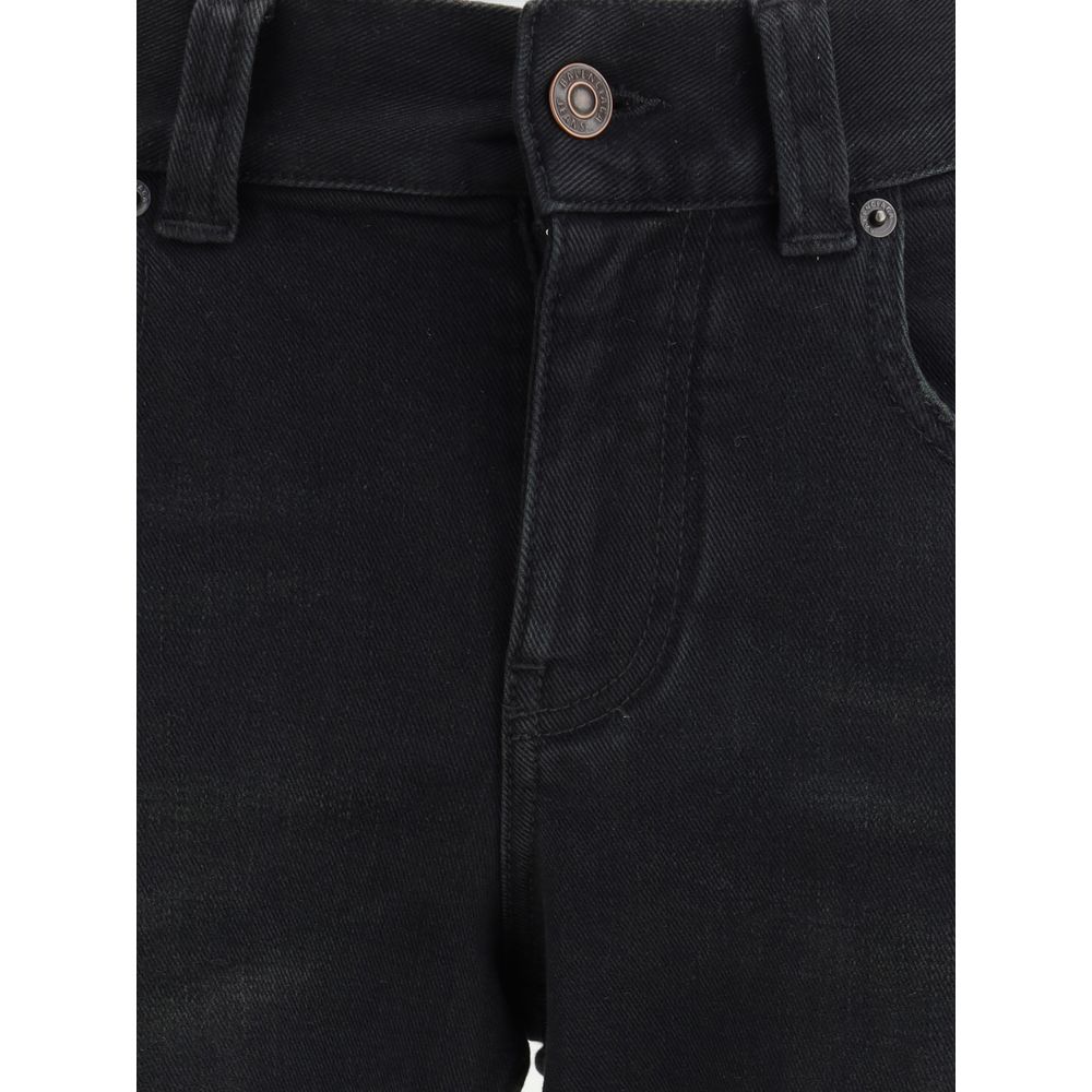 Balenciaga Schwarze Bootcut-Jeans aus Baumwolle