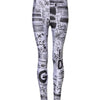 Dolce & Gabbana White Graphic HighWaist Skinny Leggings Pants
