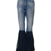 Dolce & Gabbana Blue Cotton High Waist Flared Denim Jeans