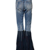Dolce & Gabbana Blue Cotton High Waist Flared Denim Jeans