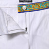 Dolce & Gabbana White Cotton Mid Waist Tapered Trouser Pants