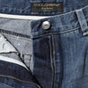 Dolce & Gabbana Blue Cotton High Waist Wide Leg Denim Jeans