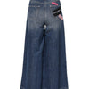 Dolce & Gabbana Blue Cotton High Waist Wide Leg Denim Jeans