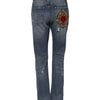 Dolce &amp; Gabbana – Blaue, zerfetzte Jeans aus Baumwolle mit mittlerer Taille 