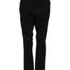 Dolce & Gabbana Black Cotton Mid Waist Flared Denim Jeans