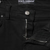 Dolce & Gabbana Black Cotton Skinny Mid Waist Denim Jeans