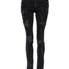 Dolce & Gabbana Black Cotton Tattered Skinny Denim Jeans