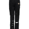 Dolce &amp; Gabbana – Schwarze, zerfetzte Jeans aus Baumwolle mit mittlerer Taille 