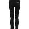 Dolce & Gabbana Black Cotton Logo Skinny Mid Waist Denim Jeans