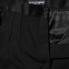 Dolce & Gabbana Black Wool Tapered High Waist Pants