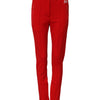 Dolce & Gabbana Red Mid Waist Slim Fit Pants