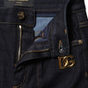 Dolce & Gabbana Blue Cotton High Waist Skinny Denim Jeans