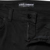 Dolce &amp; Gabbana – Schwarze Skinny-Jeans aus Baumwolle mit mittlerer Taille 