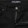 Dolce & Gabbana Black Cotton Skinny Mid Waist Denim Jeans