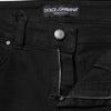 Dolce & Gabbana Black Cotton Skinny Mid Waist Denim Jeans