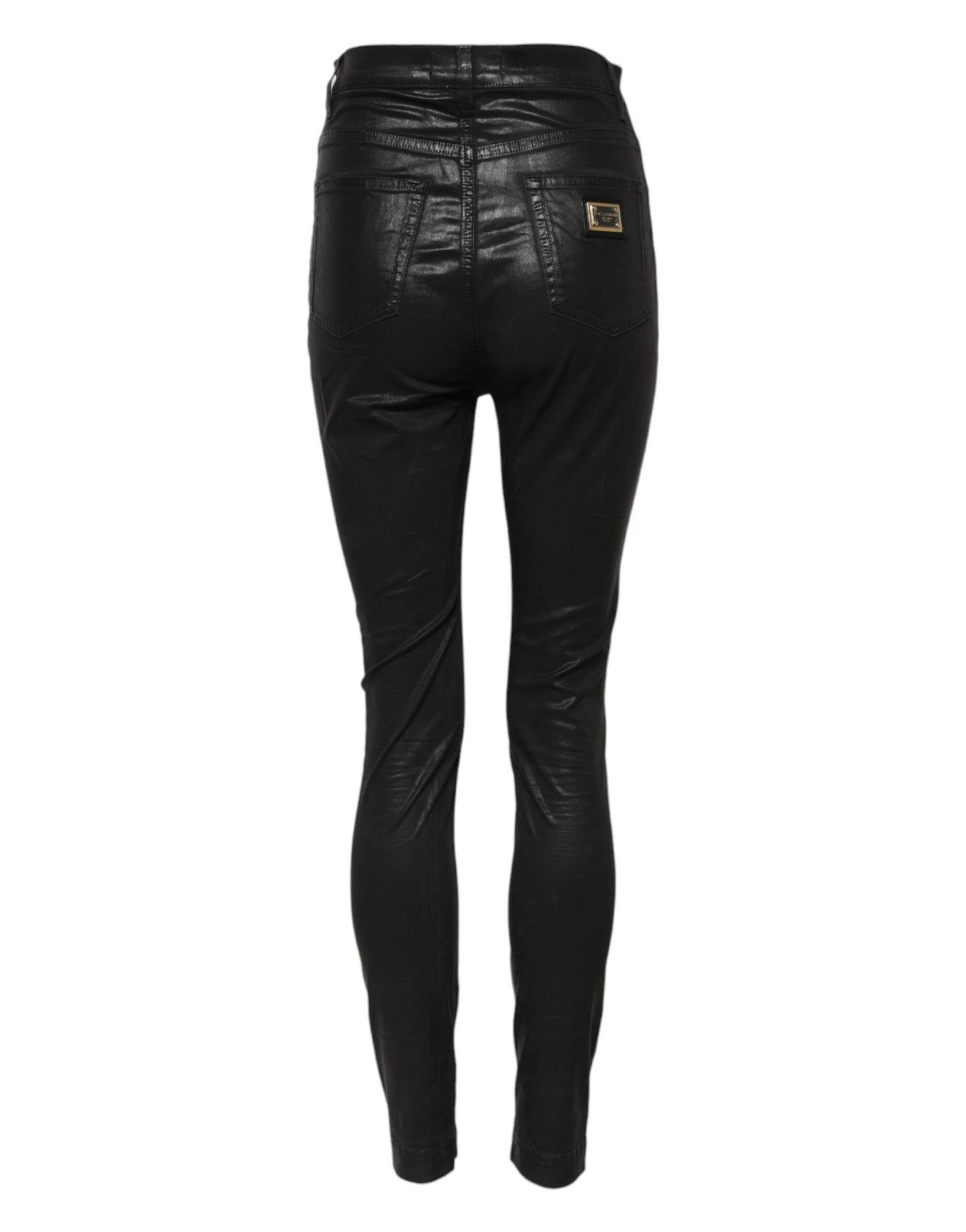 Dolce &amp; Gabbana Schwarze GRACE Skinny Jeans mit hoher Taille