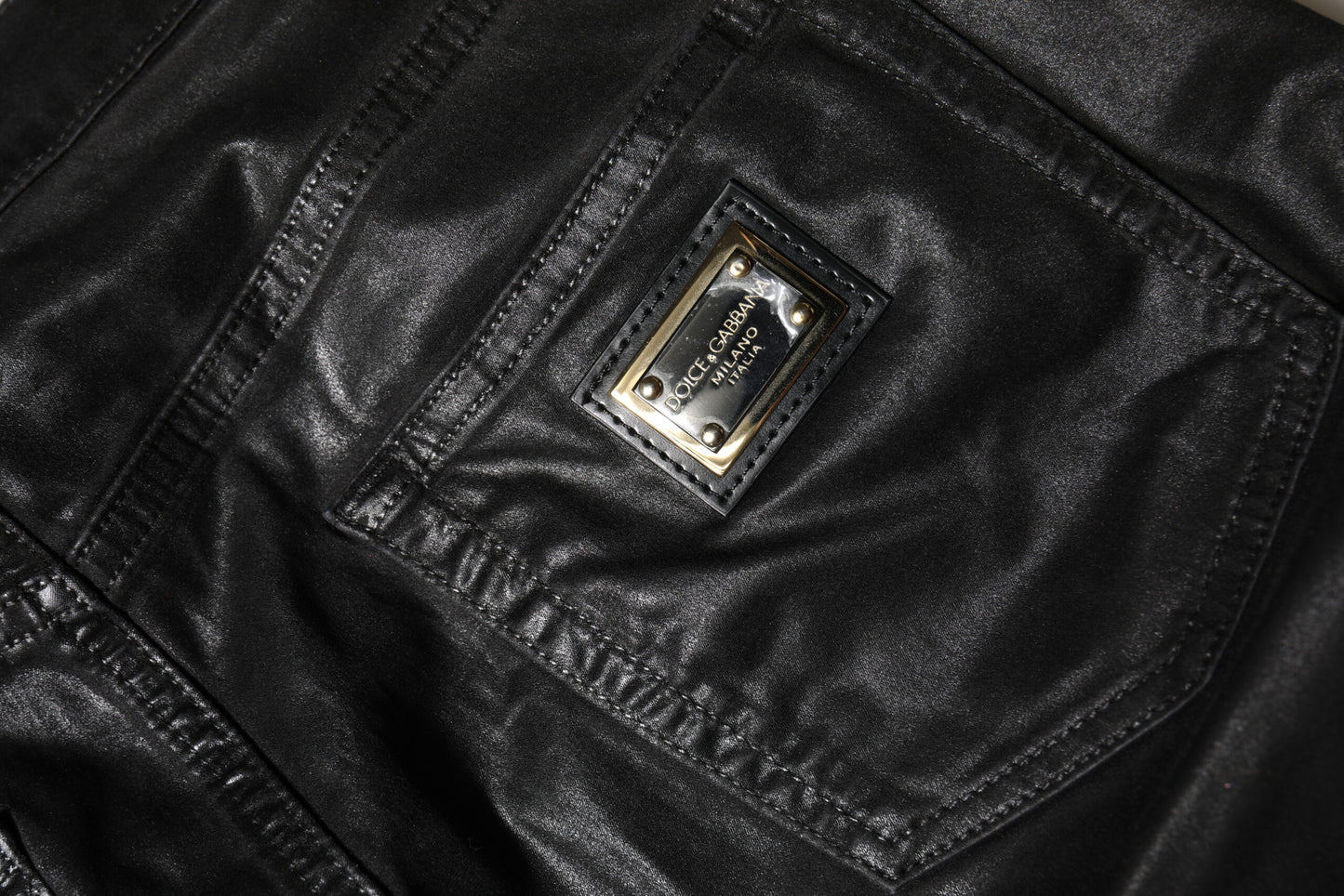 Dolce &amp; Gabbana Schwarze GRACE Skinny Jeans mit hoher Taille