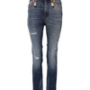 Dolce & Gabbana Blue Rhinestone Embellished Denim Jeans