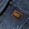 Dolce & Gabbana Blue Rhinestone Embellished Denim Jeans