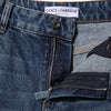 Dolce &amp; Gabbana – Blaue, zerfetzte Baumwolljeans mit weitem Bein 