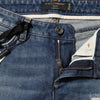 Dolce &amp; Gabbana – Blaue Skinny-Jeans mit Spielkartenstickerei 