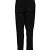 Dolce & Gabbana Black Cotton High Waist Formal Pants