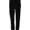 Dolce & Gabbana Black Cotton Jogger Logo Waist Pants