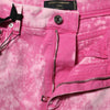 Dolce & Gabbana Pink Tie Dye High Waist Tapered Denim Jeans