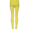 Dolce & Gabbana Yellow Logo Slim Fit Leggings Pants