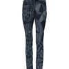 Dolce & Gabbana Blue Graphic Print Cotton Skinny Denim Jeans