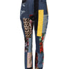 Dolce &amp; Gabbana – Mehrfarbige Skinny-Jeans im Patchwork-Stil 