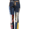 Dolce &amp; Gabbana – Mehrfarbige Skinny-Jeans im Patchwork-Stil 