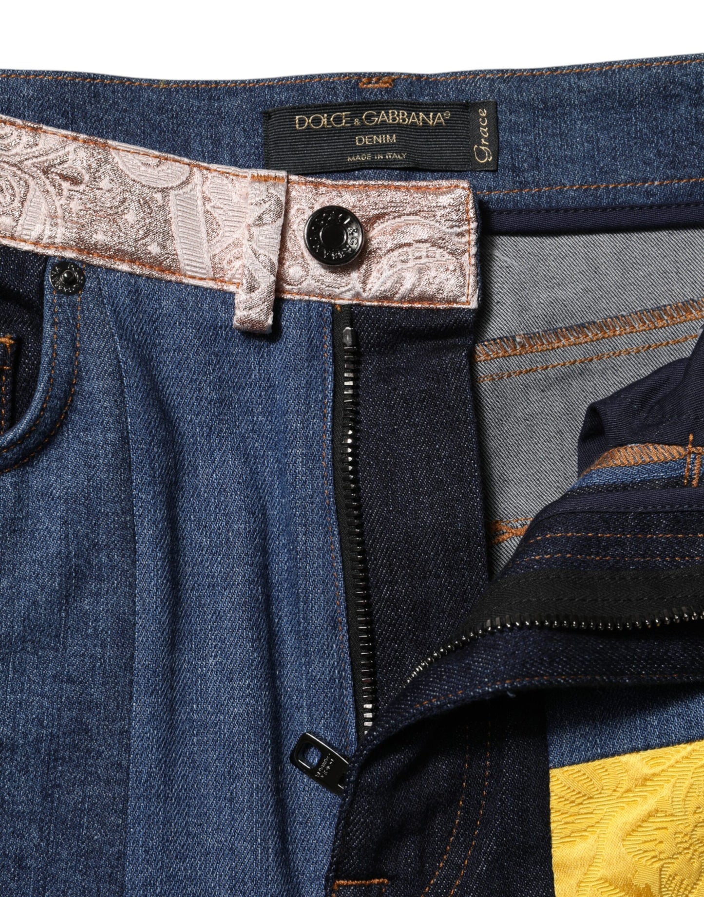 Dolce &amp; Gabbana – Mehrfarbige Skinny-Jeans im Patchwork-Stil 