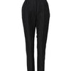 Dolce & Gabbana Black Stripes High Waist Tapered Pants