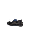 Versace Black Calf Leather Bos Taurus Slip-On Loafers