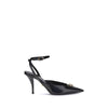 Versace Black Calf Leather Bos Taurus High Heel Pumps