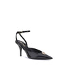 Versace Black Calf Leather Bos Taurus High Heel Pumps