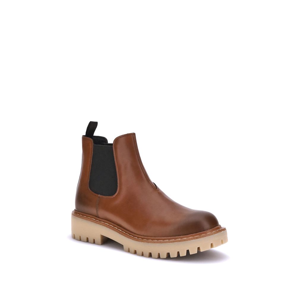 Prada Chelsea Boots aus braunem Gummi