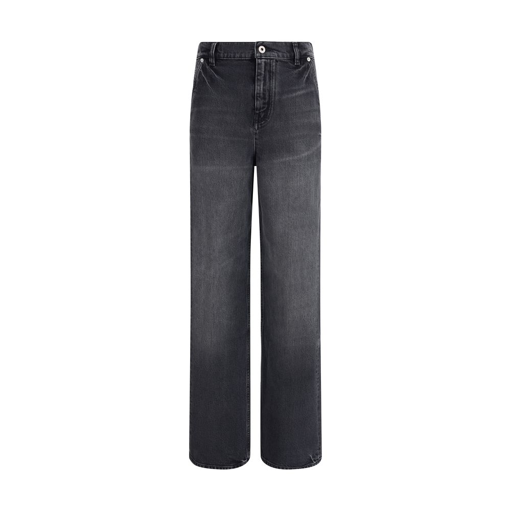 Kenzo Schwarze Baumwolljeans mit geradem Bein