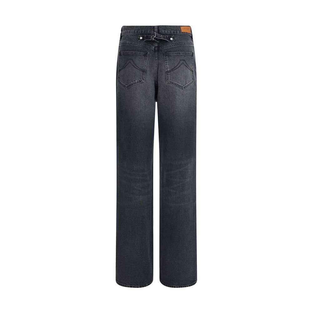 Kenzo Schwarze Baumwolljeans mit geradem Bein