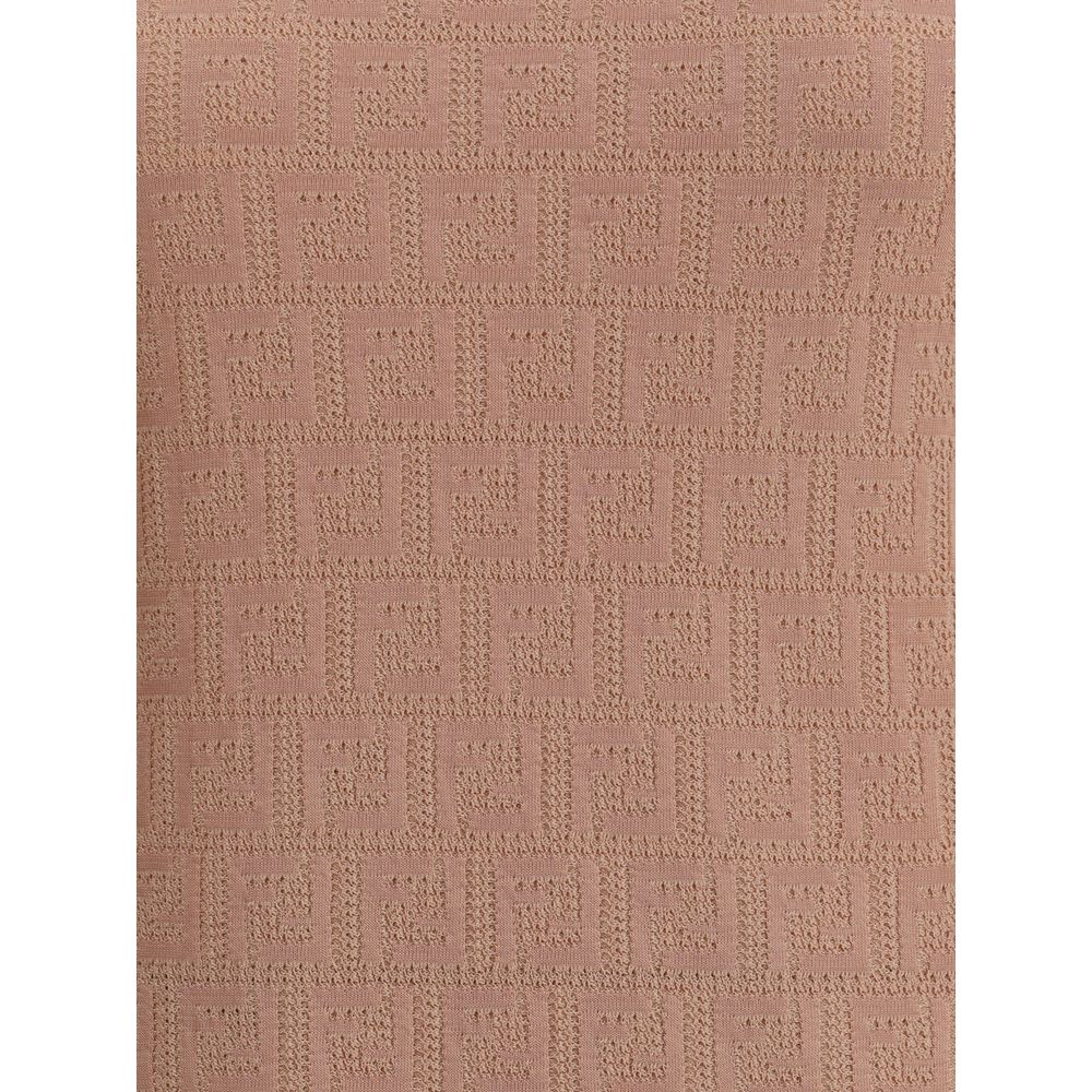 Fendi Mehrfarbiges Baumwoll-Freizeitkleid